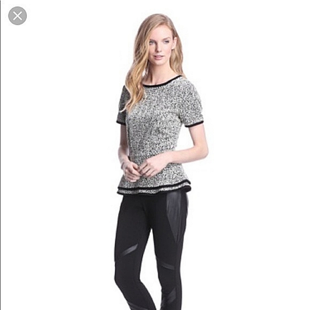 W118 Walter Baker Charlotte Zebra Jacquard Top XS